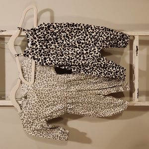 Old Navy Cheetah Print Romper Bundle 6-12 Months